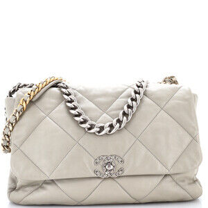 Chanel Maxi 19 Flap Bag Quilted Leather